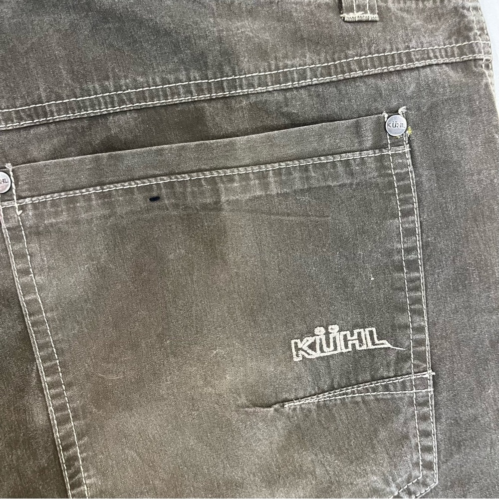 KUHL Revolvr Performance Lightweight Pants Gray Green Vintage Wash | Mens 36x34 - Picture 5 of 12